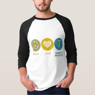 T-shirt Ressonância magnética do amor da paz