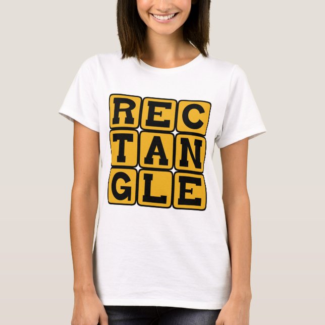 T-shirt Retângulo, Polígono de Quatro Lados (Frente)