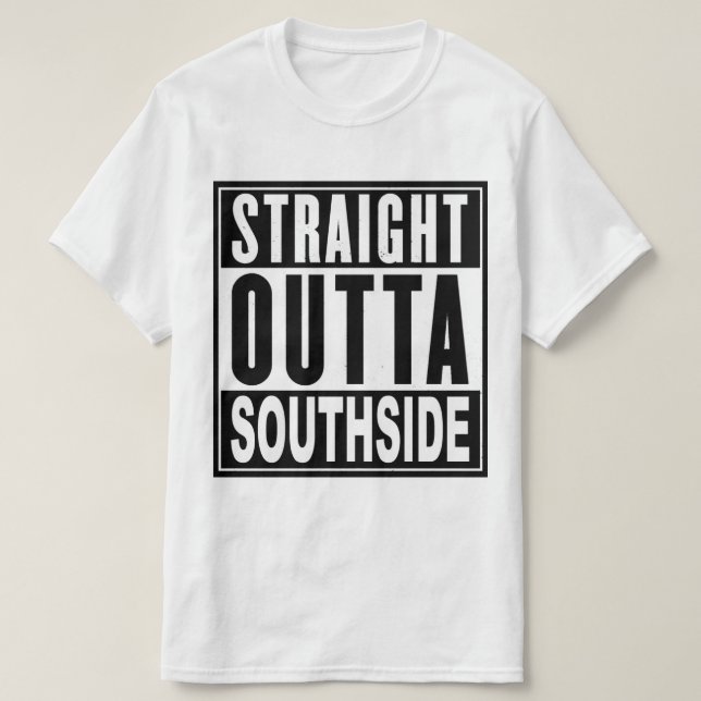 T-shirt reto de Outta Southside (Frente do Design)