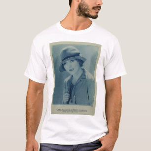 T-shirt Retrato 1928 de Mary Pickford com chapéu