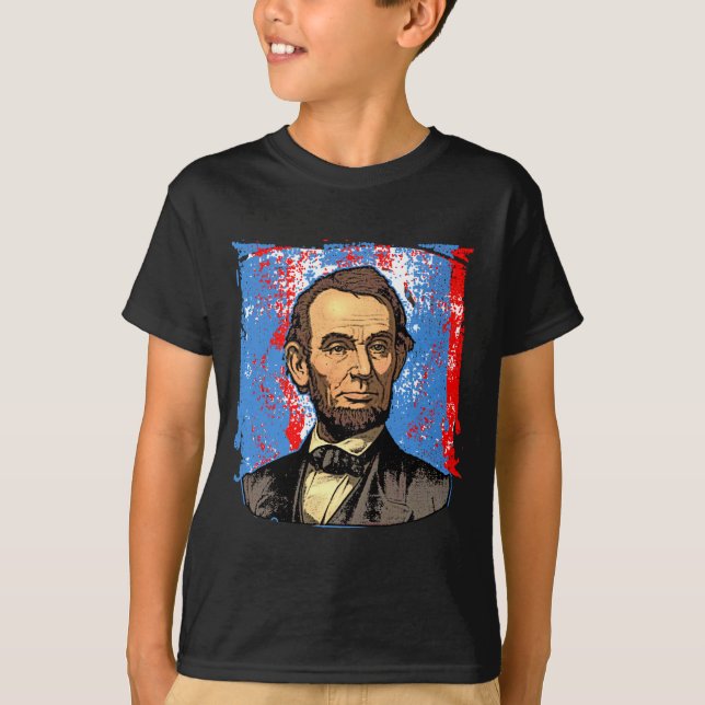 T-shirt Retrato bonito de Abraham Lincoln (Frente)