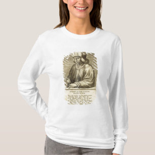 T-shirt Retrato de 1366-1426) placas de Hubert camionete