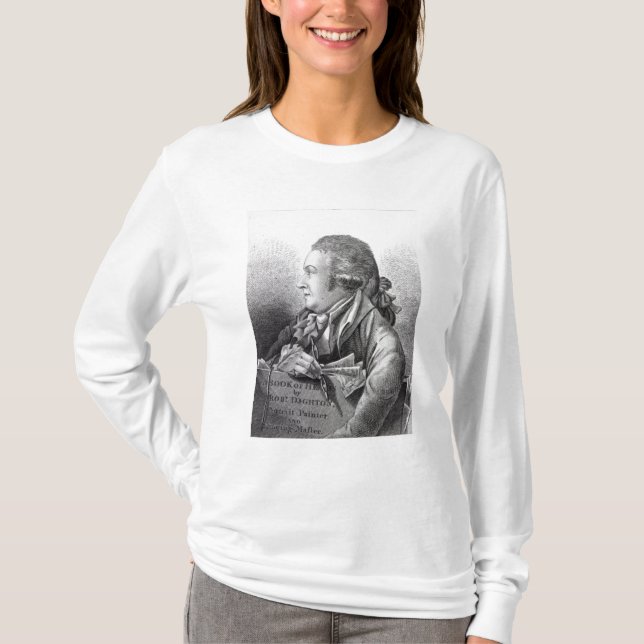 T-shirt Retrato de auto, frontispiece a seu 'livro de (Frente)