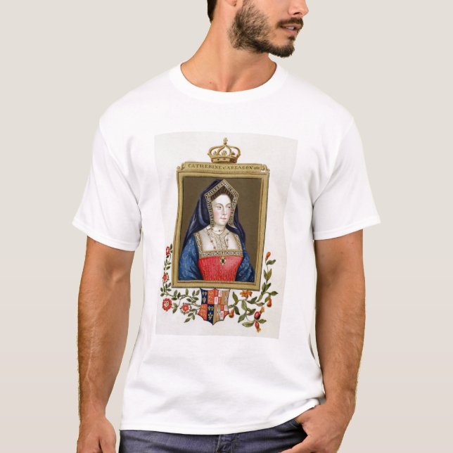 T-shirt Retrato de Catarina de Aragão (1485-1536) øs Qu (Frente)