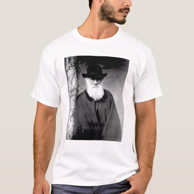 T-shirt Retrato de Charles Darwin 1881 (Frente)