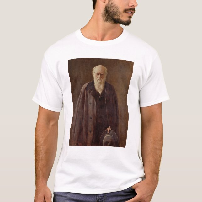 T-shirt Retrato de Charles Darwin 1883 (Frente)