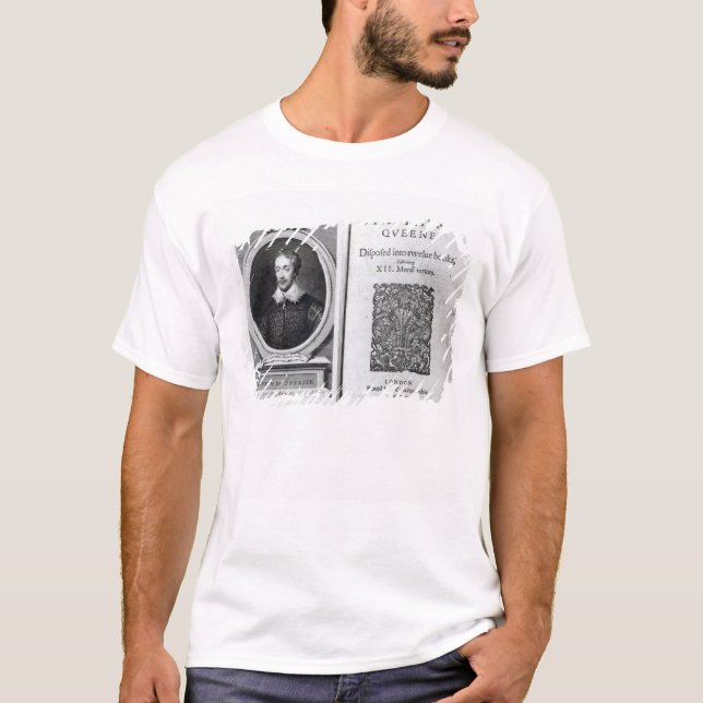 T-shirt Retrato de Edmund Spenser e (Frente)