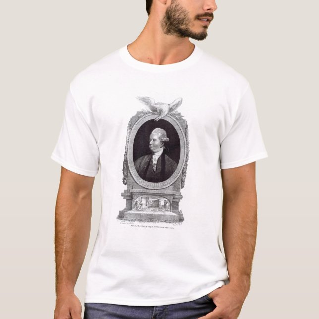 T-shirt Retrato de Edward Gibbon (Frente)