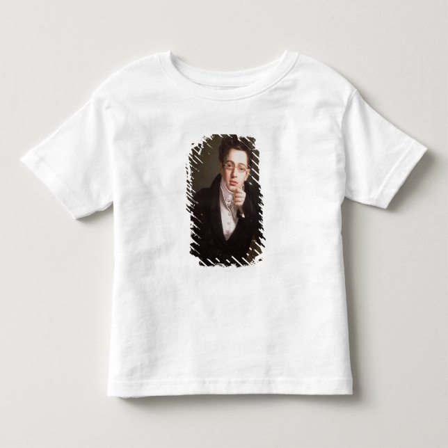 T-shirt Retrato de Franz Schubert, compositor austríaco (Frente)