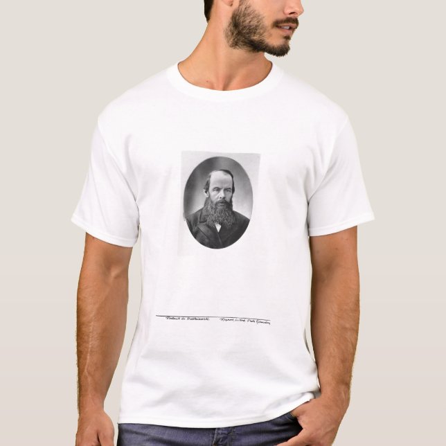 T-shirt Retrato de Fyodor Mikhailovich Dostoyevsky (Frente)