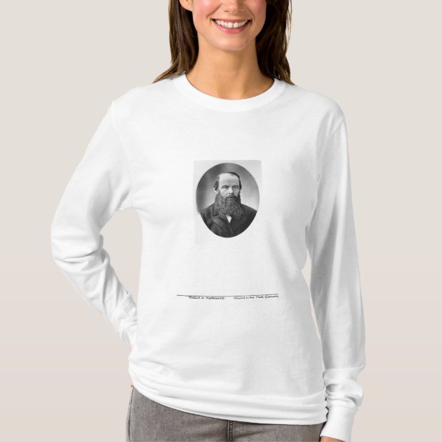 T-shirt Retrato de Fyodor Mikhailovich Dostoyevsky (Frente)