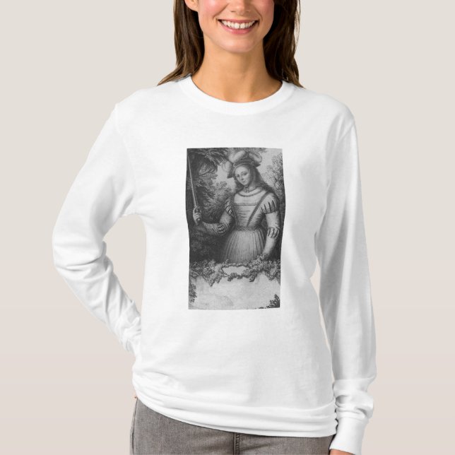T-shirt Retrato de Joana do arco (Frente)
