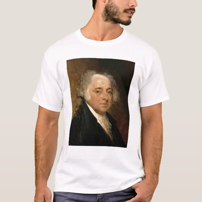 T-shirt Retrato de John Adams (Frente)