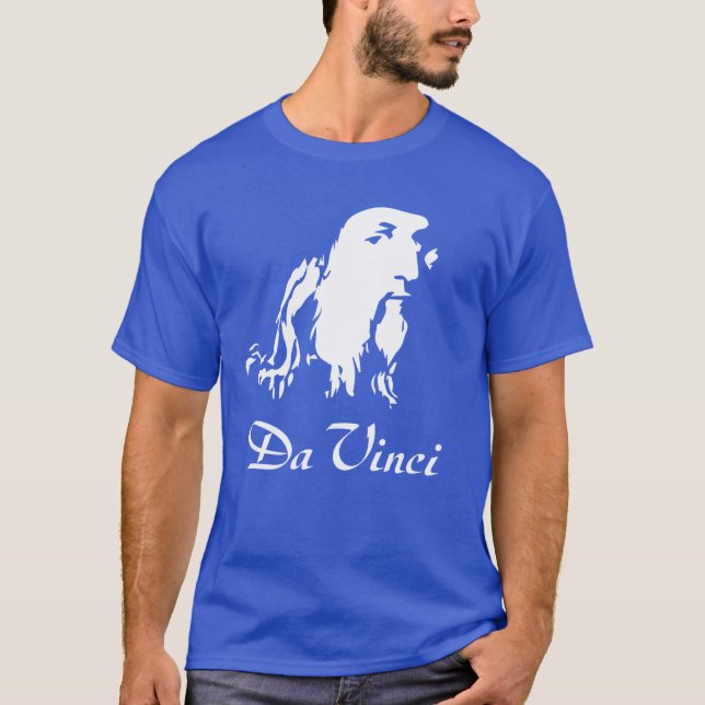 T-shirt Retrato de Leonardo da Vinci (Frente)