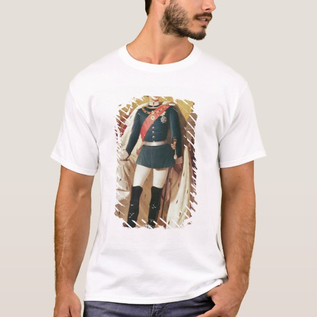 T-shirt Retrato de Ludwig II de Baviera no uniforme (Frente)