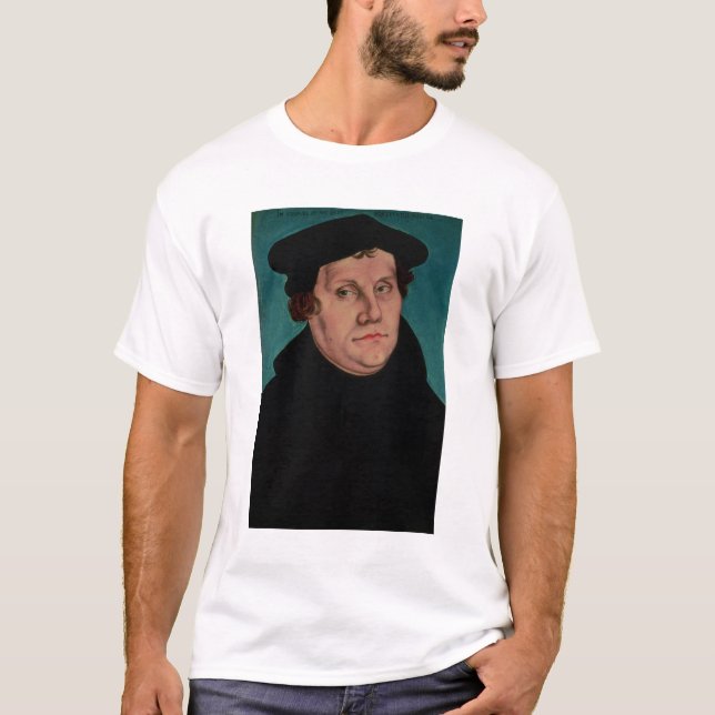 T-shirt Retrato de Martin Luther, 1529 (Frente)