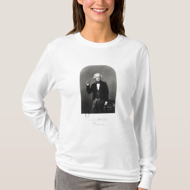 T-shirt Retrato de Michael Faraday (Frente)