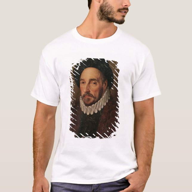 T-shirt Retrato de Michel Eyquem de Montaigne (Frente)