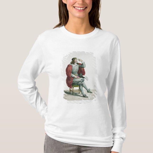 T-shirt Retrato de Moliere no papel de Arnolfe (Frente)
