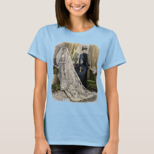 T-shirt Retrato de Noiva de Casamento Antigo, Noiva Vitori