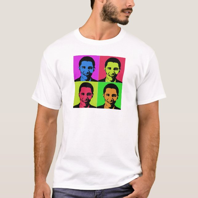 T-shirt Retrato de Obama (Frente)