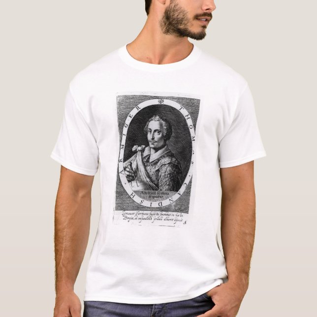 T-shirt Retrato de Thomas Cavendish (Frente)