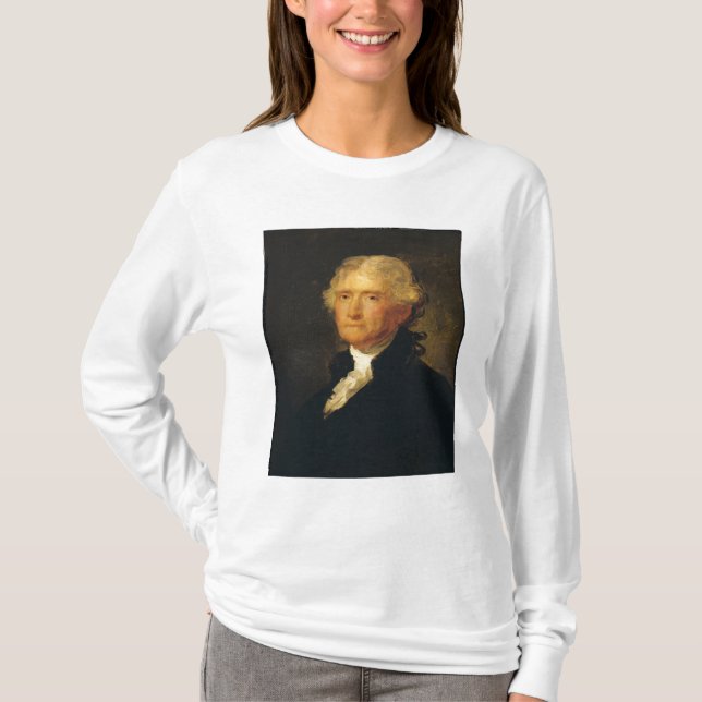 T-shirt Retrato de Thomas Jefferson (Frente)