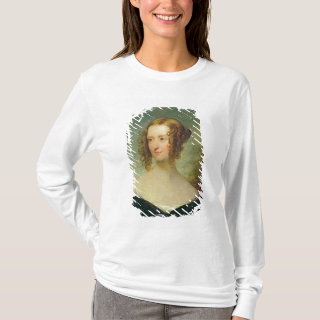 T-shirt Retrato de uma jovem mulher (Frente)