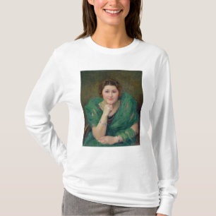 T-shirt Retrato de uma mulher do russo com um lenço verde