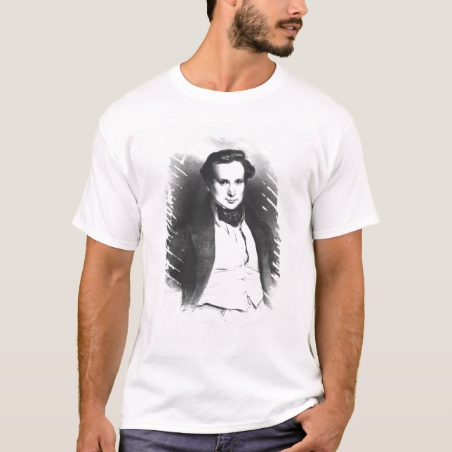 T-shirt Retrato de Victor Hugo (Frente)
