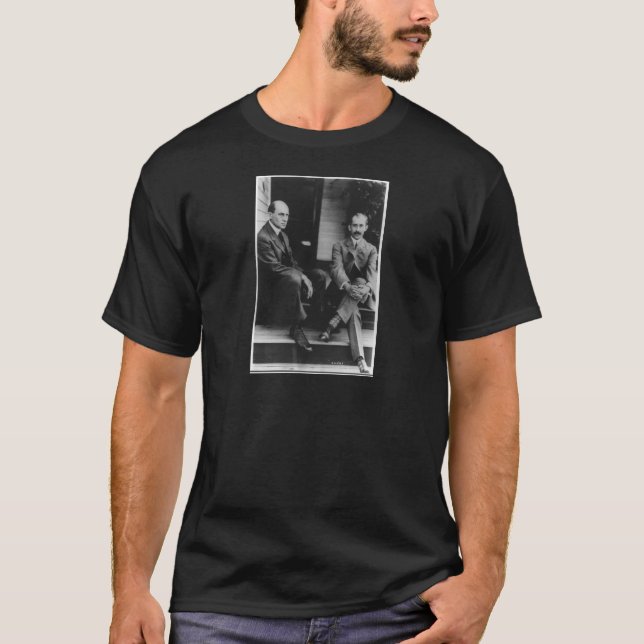 T-shirt Retrato de Wilbur Wright e de Orville Wright (Frente)