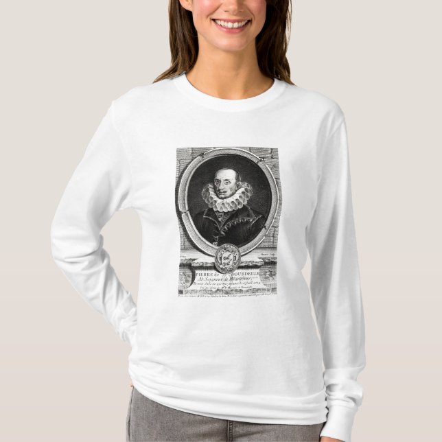 T-shirt Retrato do medalhão de Pierre de Bourdeille (Frente)
