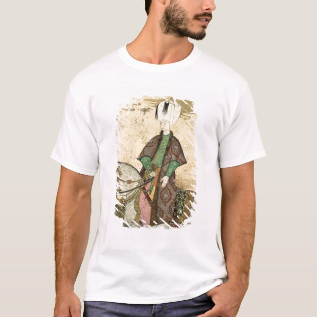 T-shirt Retrato equestre da sultão Osman II 1618 (Frente)