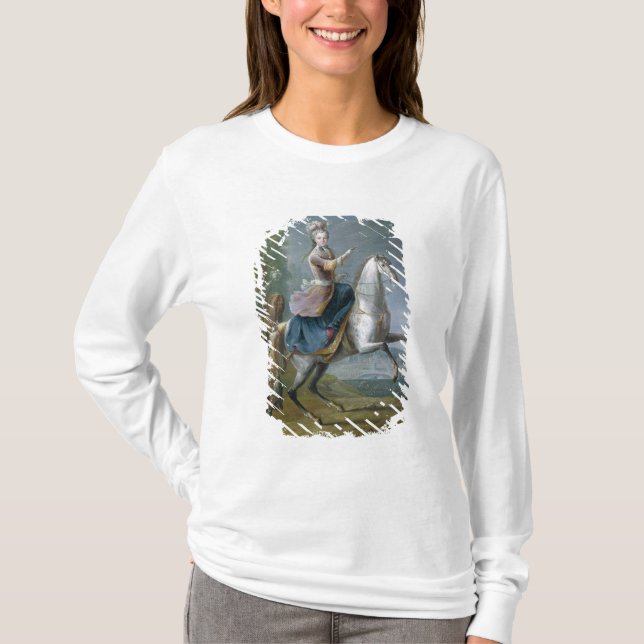 T-shirt Retrato equestre de Maria Leszczynska (Frente)