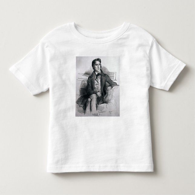 T-shirt Retrato Franz Liszt do agosto de 1832 (Frente)