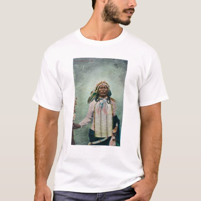 T-shirt Retrato principal da cauda do ferro de Sioux (Frente)