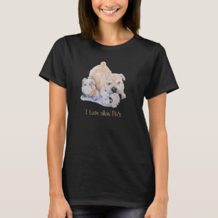 T-shirt retrato shar do cão do pei do filhote de cachorro