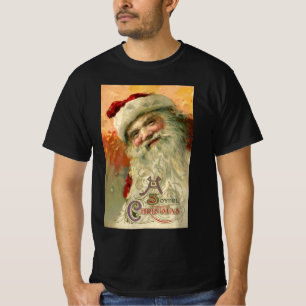 T-shirt Retrato Vitoriano de Papai Noel, Natal Antigo