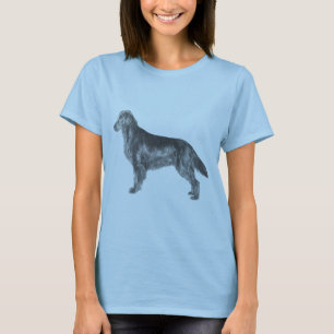 T-shirt Retriever revestido plano
