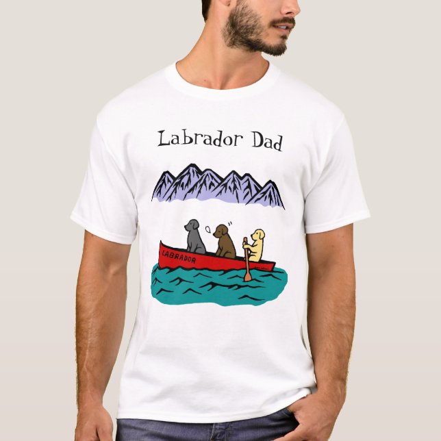 T-shirt Retrievers de Labrador Canoeing (Frente)