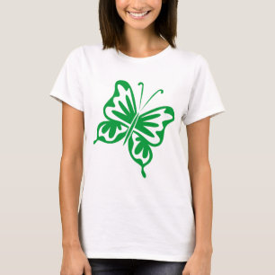 T-shirt Retro Borboleta - Verde Grama