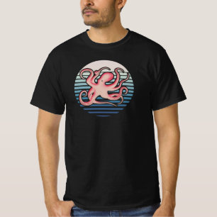 T-Shirt retrô cor-de-rosa