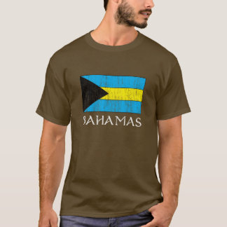 T-shirt retro da bandeira de Bahamas