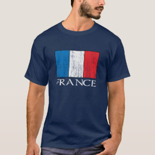 T-shirt retro da bandeira de France