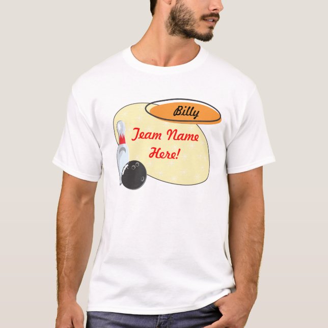 T-shirt retro da boliche (Frente)