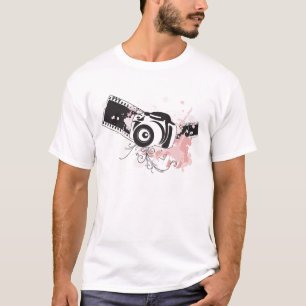 T-shirt retro da câmera