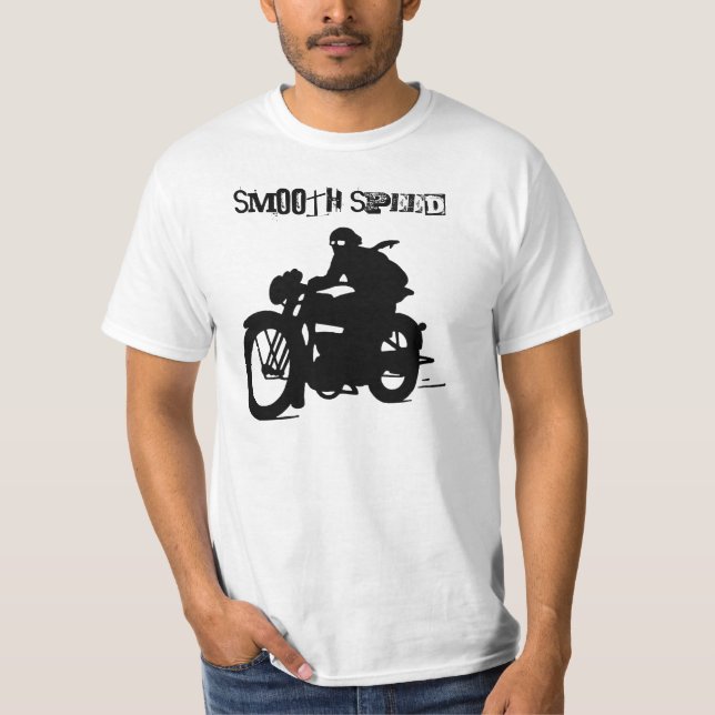 T-shirt retro da silhueta da motocicleta do (Frente)