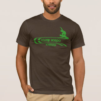 T-shirt retro da snowboarding dos bongos cósmicos