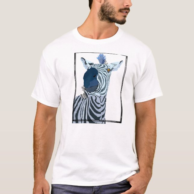 T-shirt retro da zebra II (Frente)