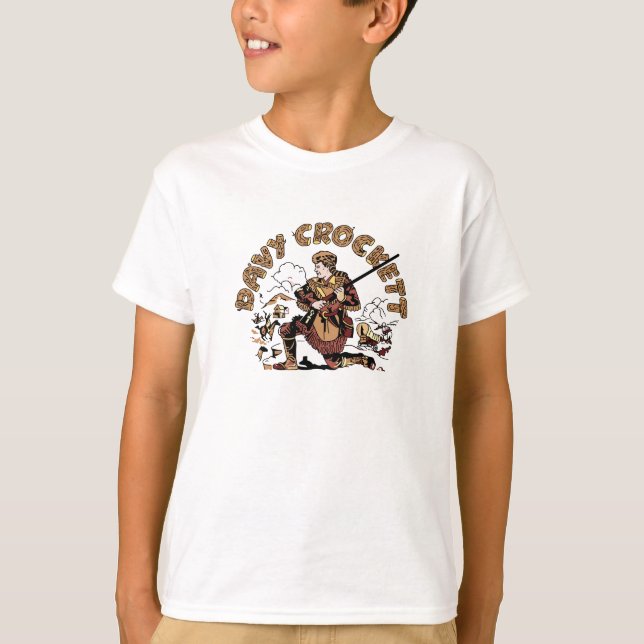 T-shirt Retro Davy Crockett (Frente)